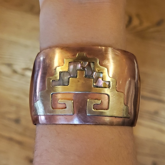 *RARE* Vintage Designer Celia Harms Wrist Cuff - Picture 9 of 12